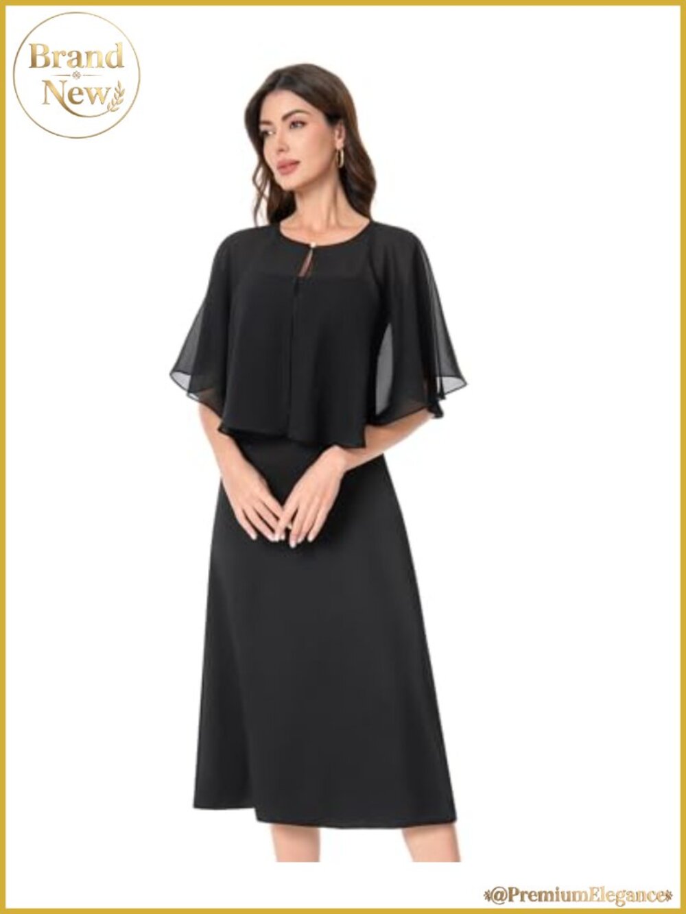 Chiffon Capelet Soft Shawl Wrap Wedding Evening Cover Up